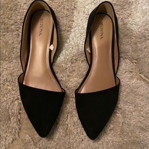 Black Merona pointed flats